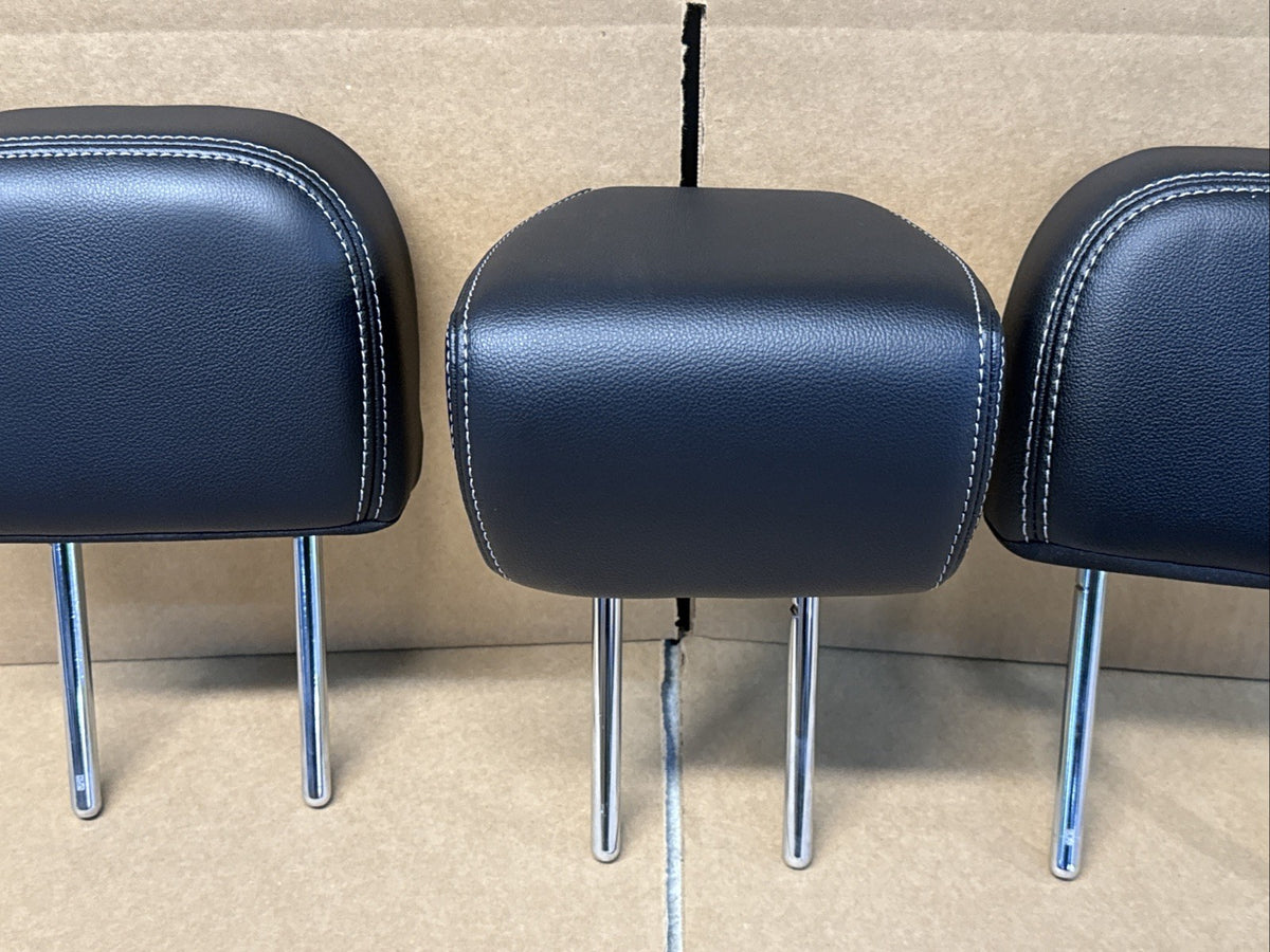 2020 2022 Ford Escape Rear 2nd Row Head Rest Headrest Set 3 Leather OEM Black3