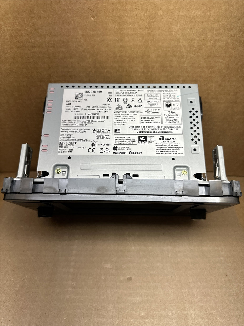 2020 20222 VW Volkswagen Jetta Dash Radio Receiver Display Screen 2GC 035 8694