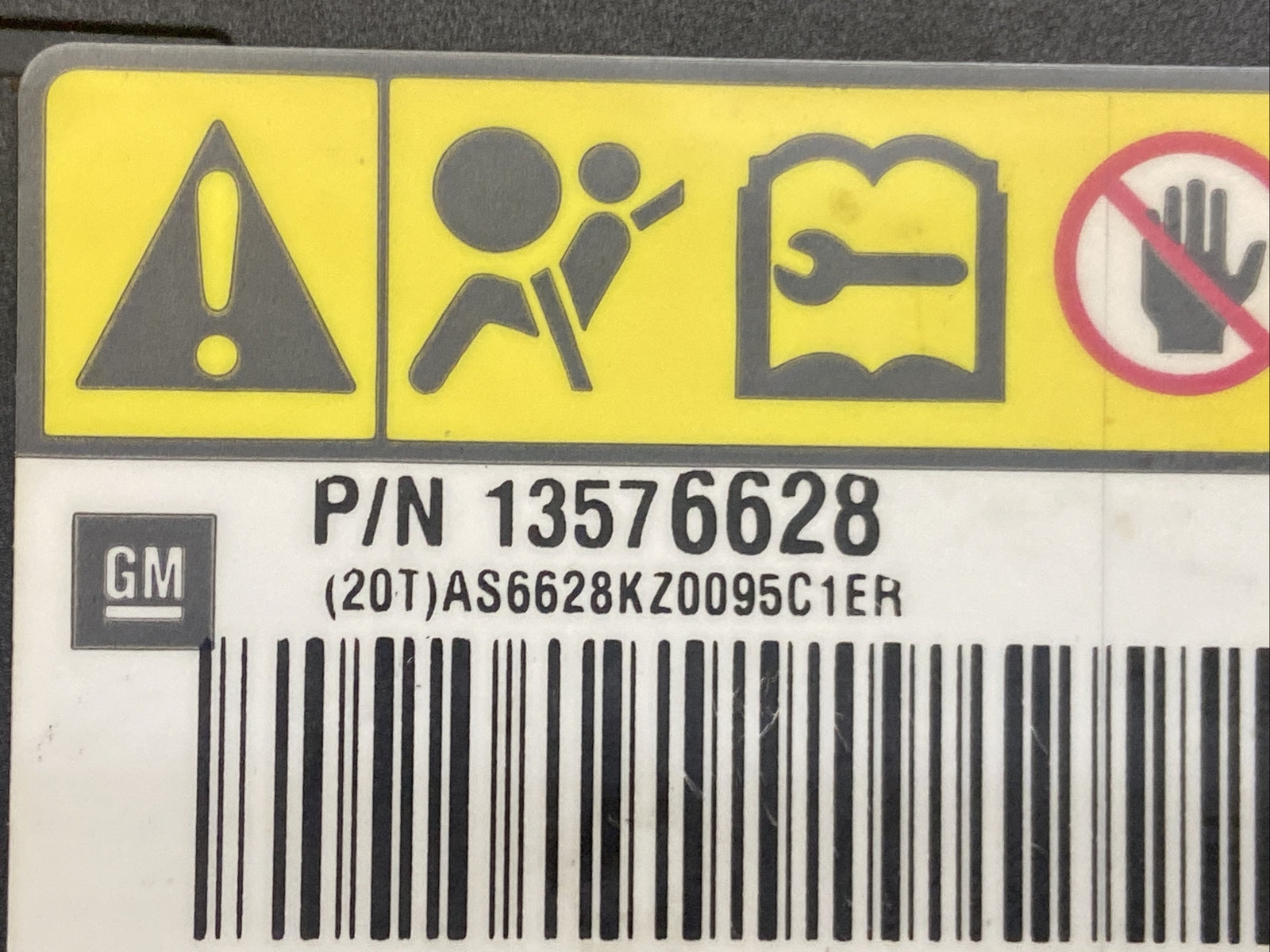 Chevrolet Silverado SRS Air Bag Airbag Restraint Control Module Unit 135766281