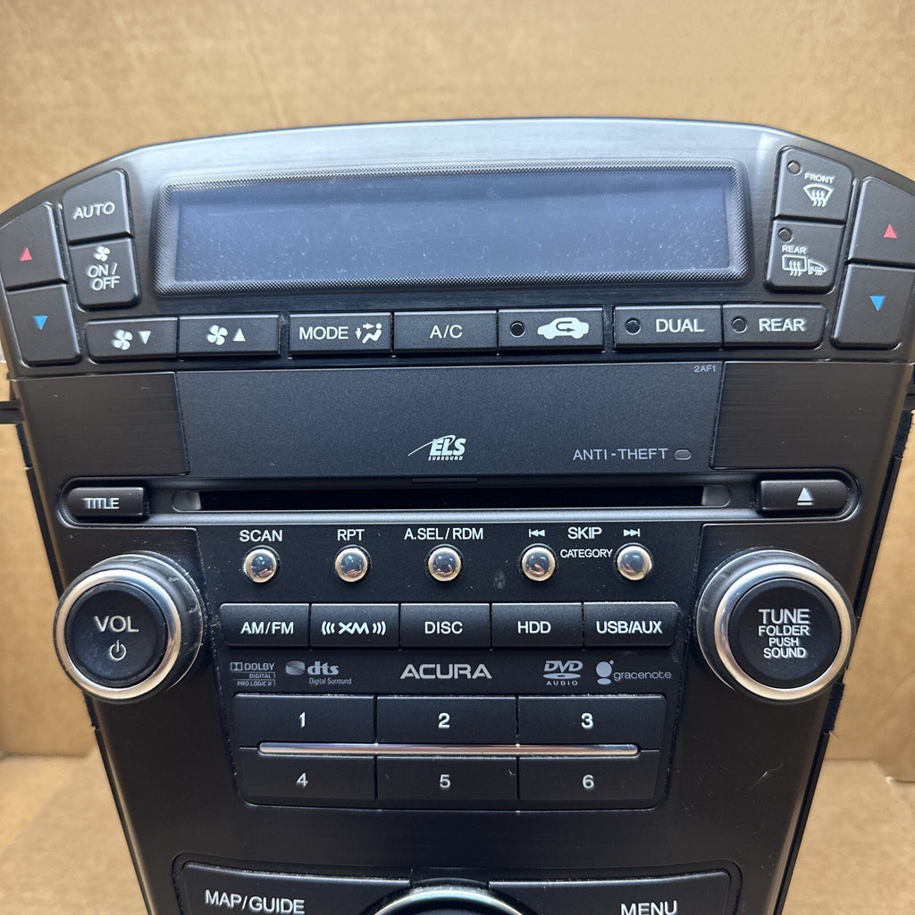 2010 2013 Acura MDX Gracenote Radio Climate Control Map Guide 39101 STX A620 M15