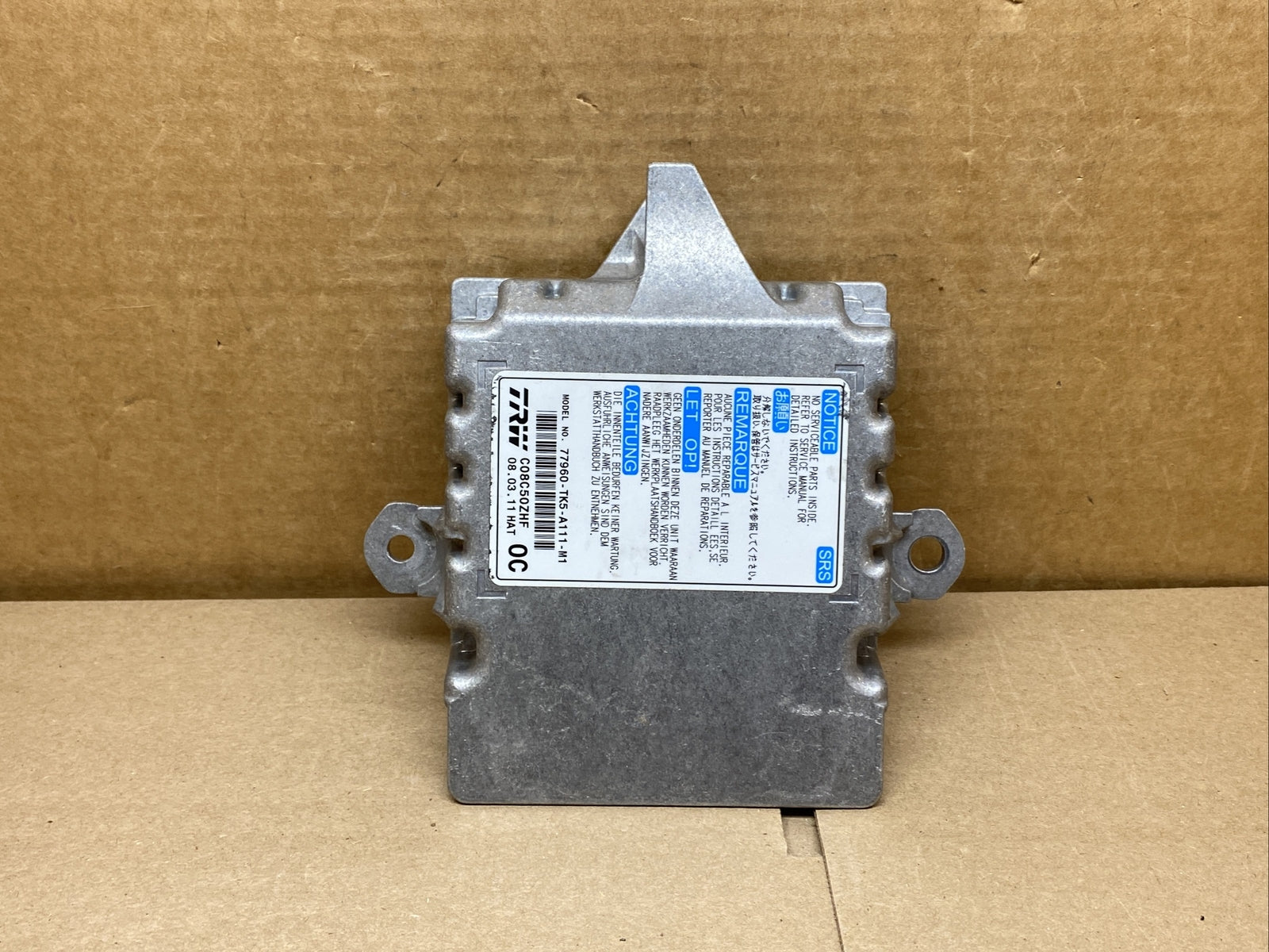 2012 Acura TL AirBag Air Bag Restraint Control Module OEM 77960 TK5 A111 M10