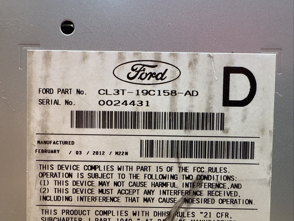 2012 Ford F 150 F150 Dash Radio Stereo CD Player CL3T 19C158 AD7