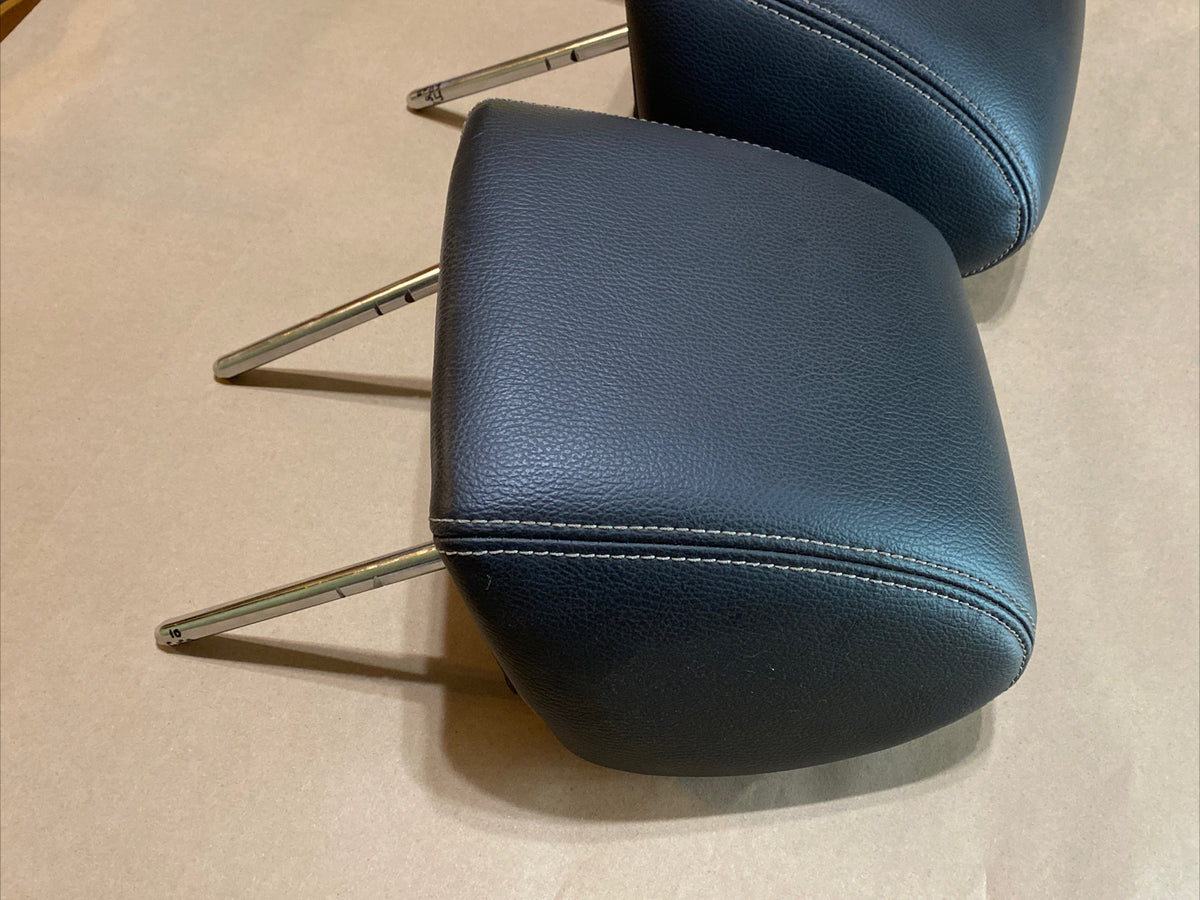 2011 2014 Ford F150 Front Driver Passenger Head Rest Headrest Black Leather Pair8