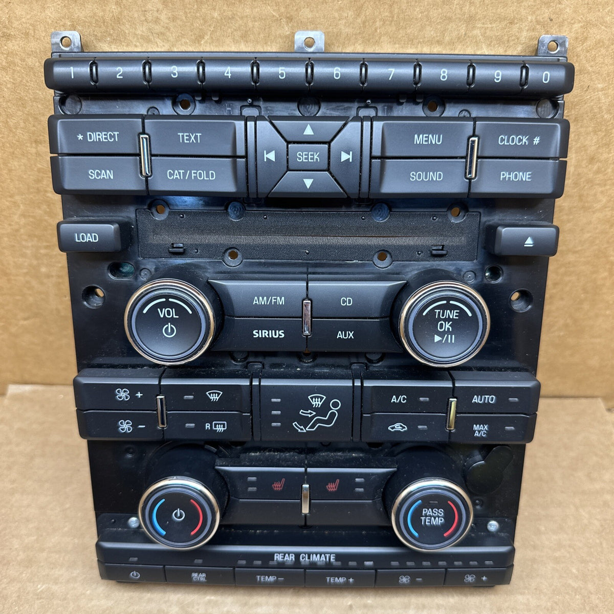 2009 2012 FORD FLEX RADIO FACE AC CONTROL CLIMATE BLACK TRIM OEM AA8T 18A802 CB3