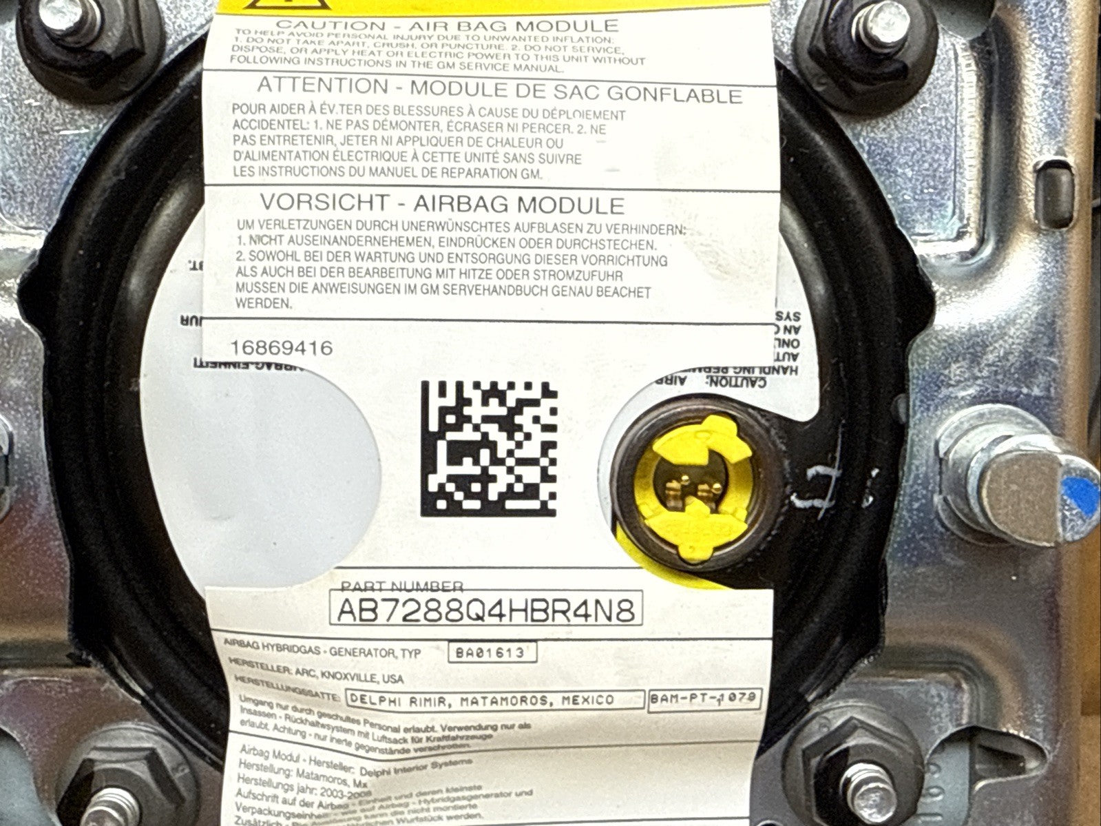 Chevy Silverado 2500 3500 Front Left Driver Side Steering Wheel Air Bag Airbag7